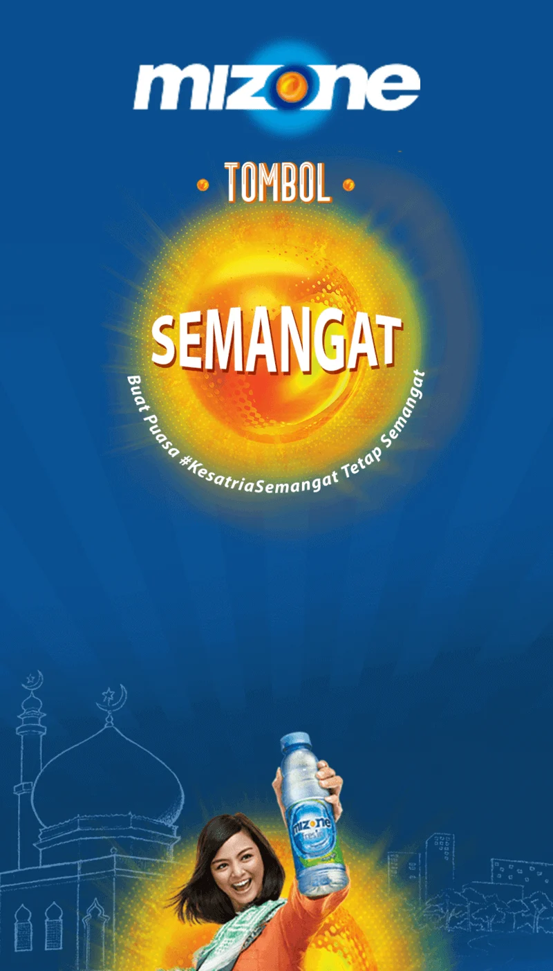 The full-length Tombol Semangat home screen.
